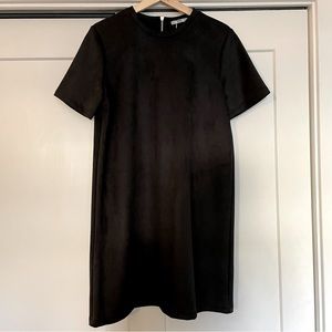 Zara Gray Faux Suede Cap Sleeve Dress - Size XL
